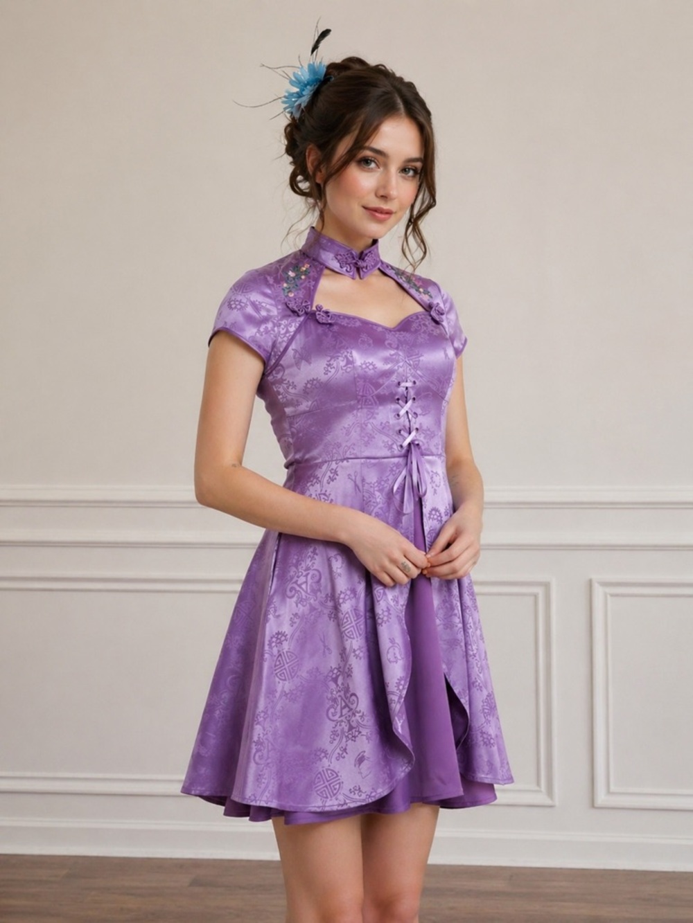 Disney Alice Through the Looking Glass Dress Size S Purple Corset Hot Topic